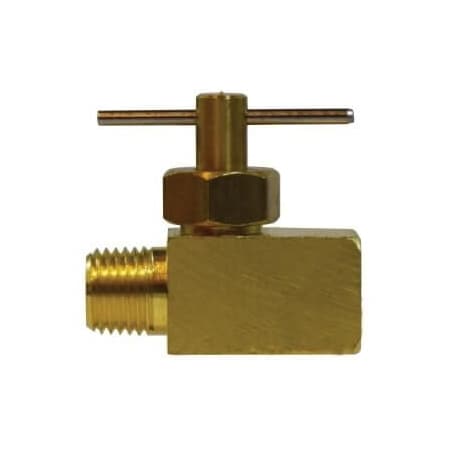 Needle Valve, 14 Nominal, MIP X FIP End Style, 150 Psi Pressure, Brass Body, 16 L Dimensions, Im